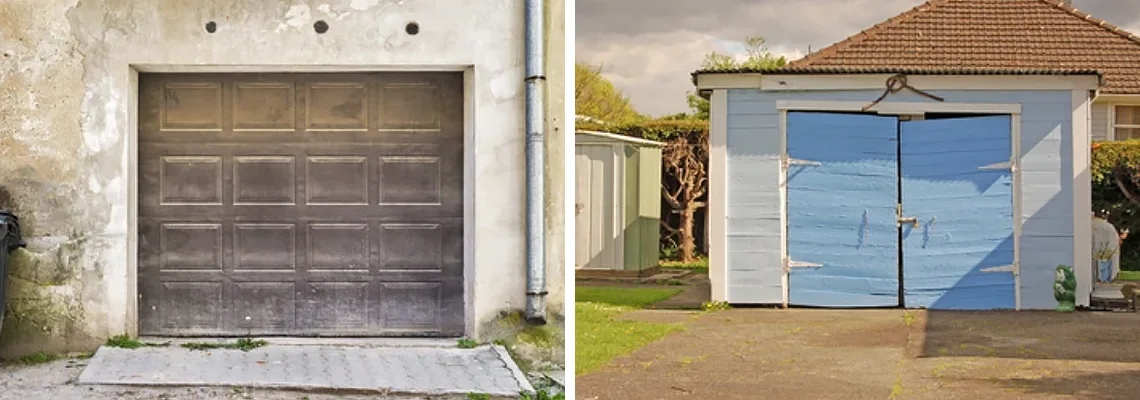 Rotten Steel Garage Door Repair in Niagara-on-the-Lake, Ontario