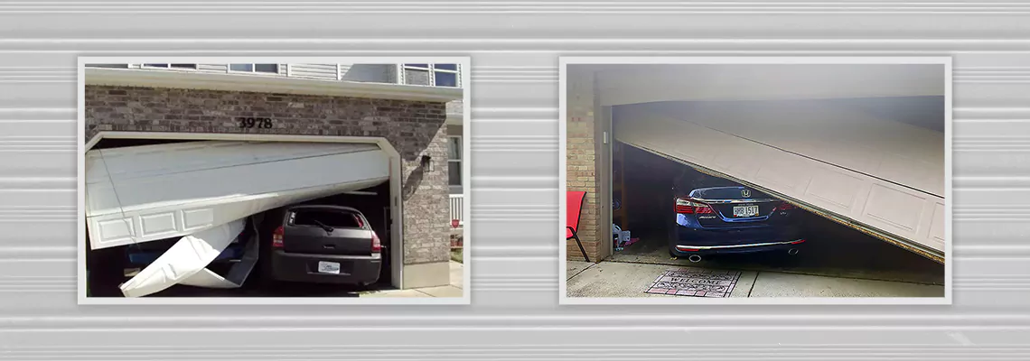 Repair Commercial Garage Door Got Hit By A Car in Niagara-on-the-Lake, Ontario